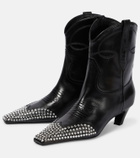 Khaite - Dallas leather ankle boots