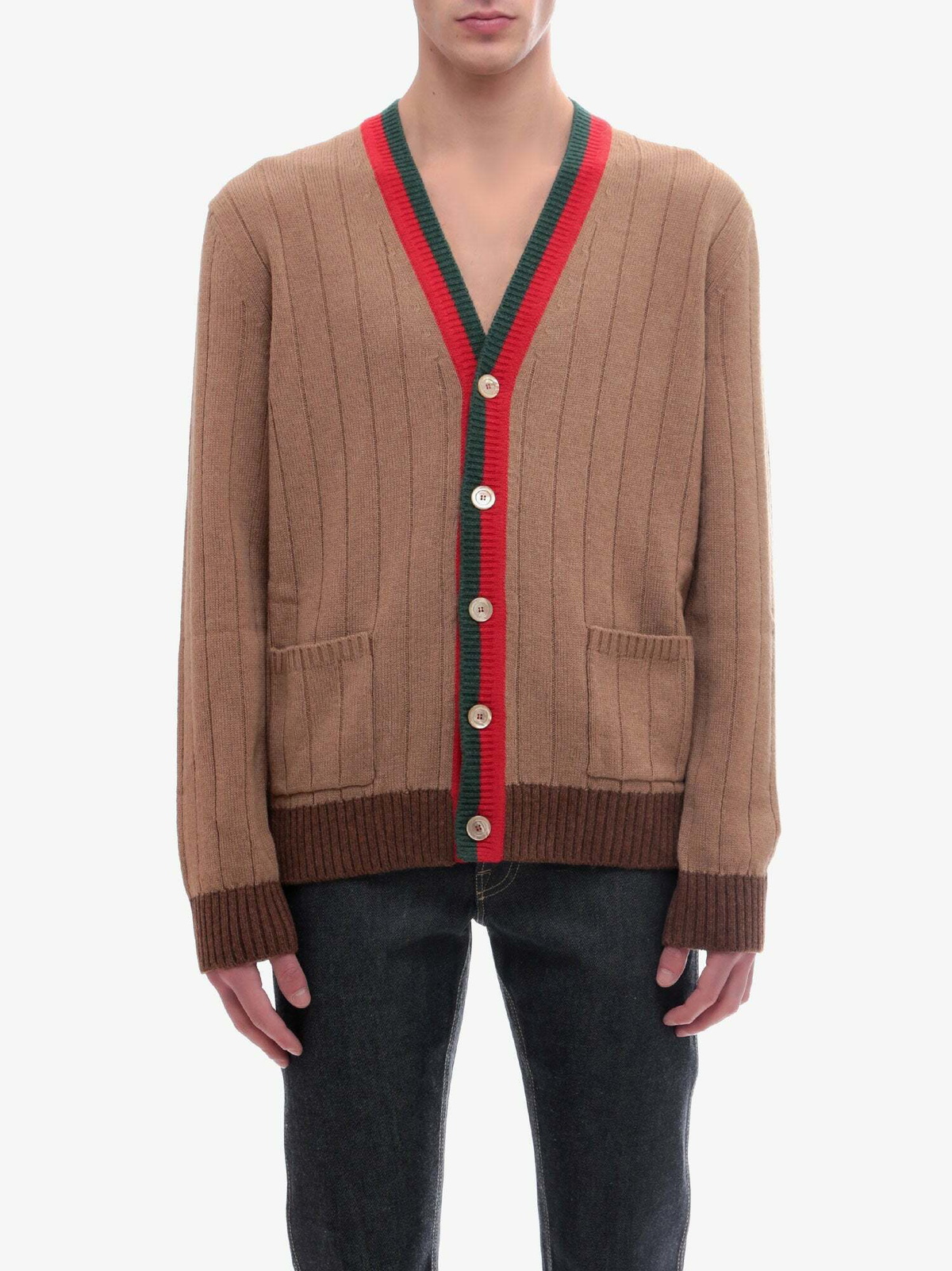 Gucci Cardigan Brown Mens Gucci