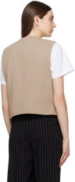 AMI Paris Taupe Open Vest