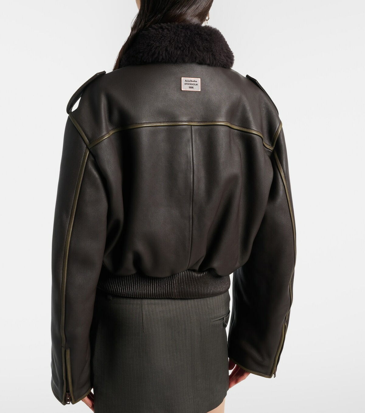 Acne Studios Leather bomber jacket
