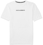 Dolce & Gabbana - Slim-Fit Embroidered Cotton-Jersey T-Shirt - Men - White