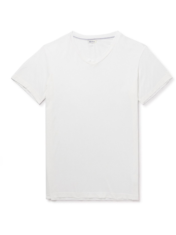 Photo: Schiesser - Josef Slim-Fit Cotton-Jersey Pyjama T-Shirt - White