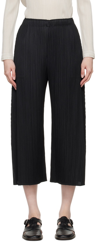 Photo: PLEATS PLEASE ISSEY MIYAKE Black Monthly Colors June Trousers