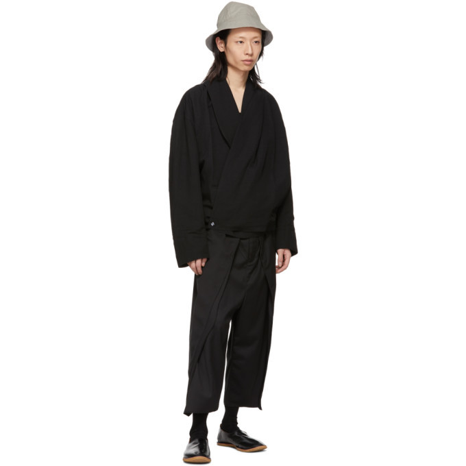 Sasquatchfabrix. Black Wrap Hakama Trousers Sasquatchfabrix