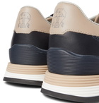 Brunello Cucinelli - Suede and Leather Sneakers - Blue