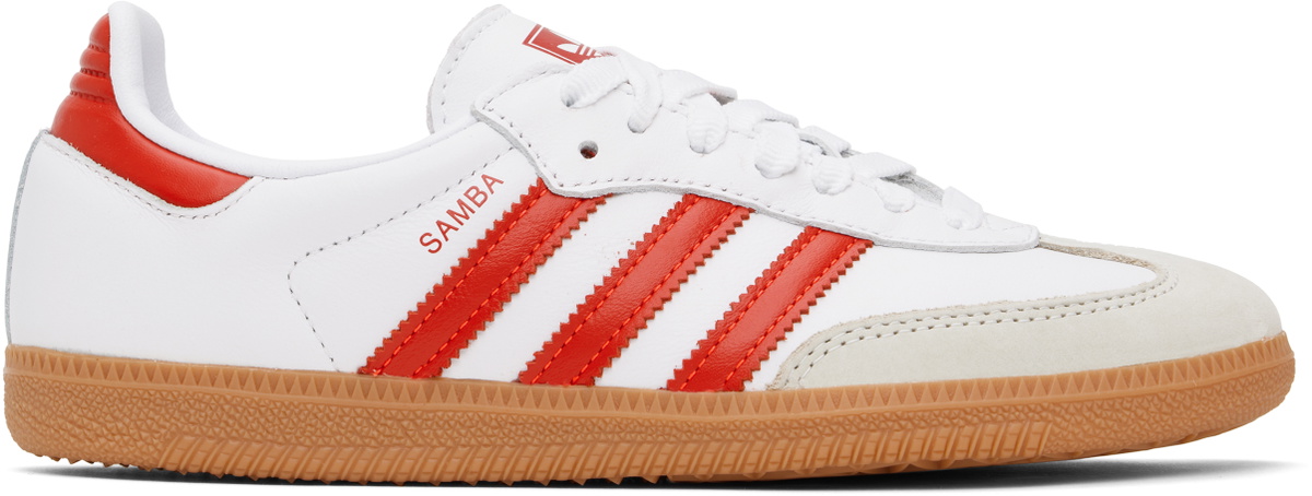 adidas gazelle silver green womens ADIDAS SAMBA OG (RED) main image 0