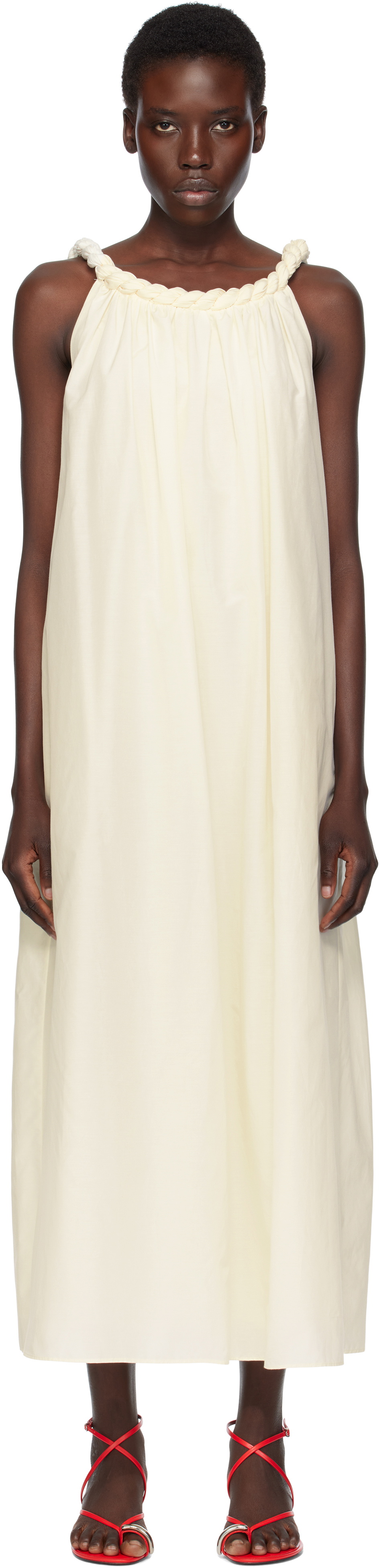 ワンピース Loulou Studio Skin pink wool Icon straight-cut dress Loulou Studio Skin Pink Wool Icon Straight-cut Dress Loulou