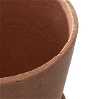 HAY Medium Flowerpot with Saucer in Terracotta