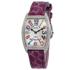 Franck Muller Cintree Curvex Quartz Diamond Silver Dial Unisex Watch 1752 QZ D 1R COL DR HO AC