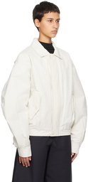 AMOMENTO Off-White Padded Bomber Jacket