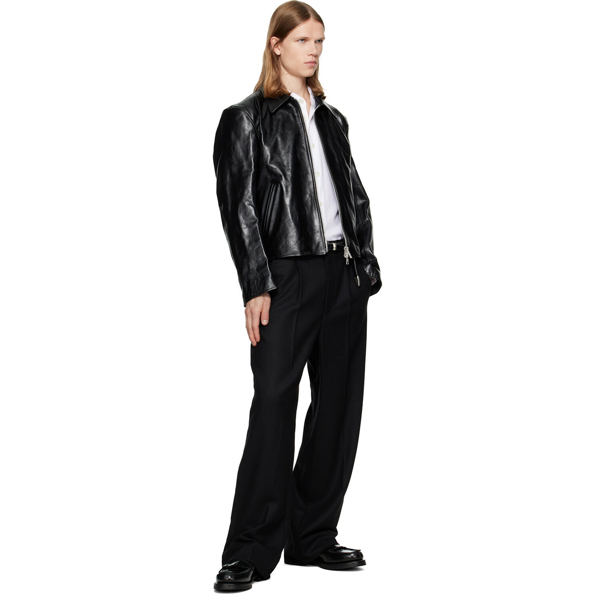 OUR LEGACY Black Mini Leather Jacket