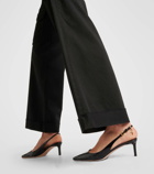 Tom Ford Angelina croc-effect leather slingback pumps