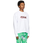 MSGM White New Logo Sweatshirt