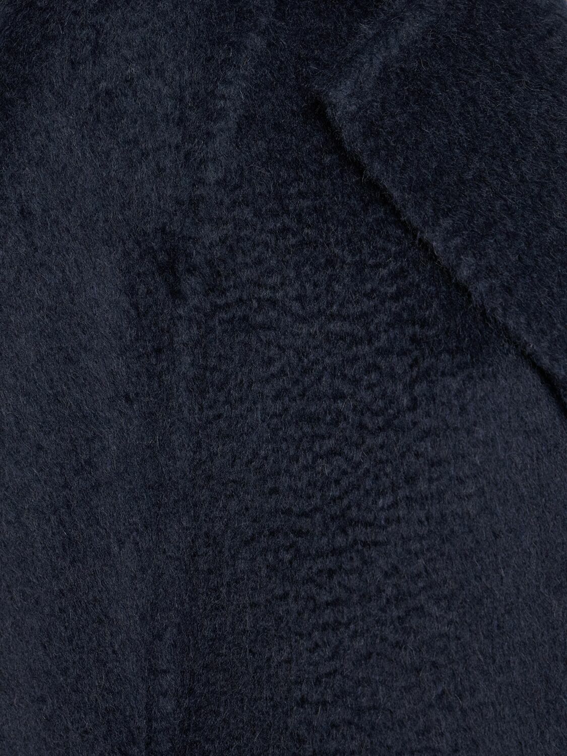 Max Mara 36 Sequoia キャメル＆モヘアショートコートネイビー MAX MARA Sequoia Camel & Mohair Short Coat Max Mara