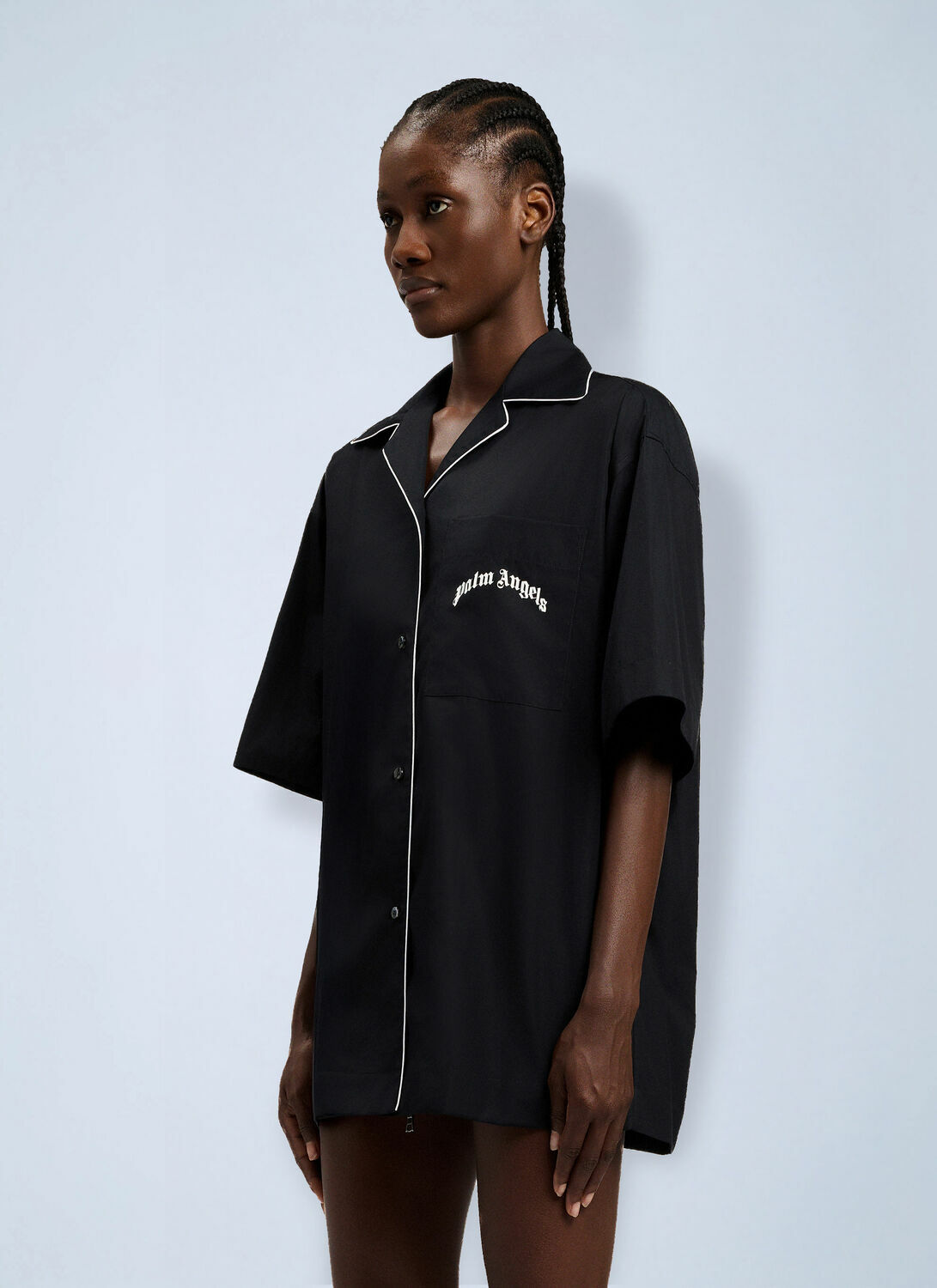 Palm Angels Curved Logo Bowling Shirt