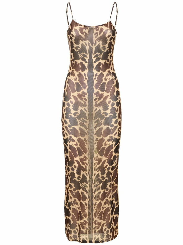 Photo: WEWOREWHAT Animal Print Scoop Neck Maxi Dress