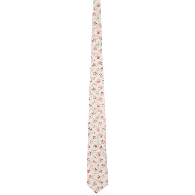 Photo: Gucci Beige and Taupe Liberty London Edition Cotton Floral Tie