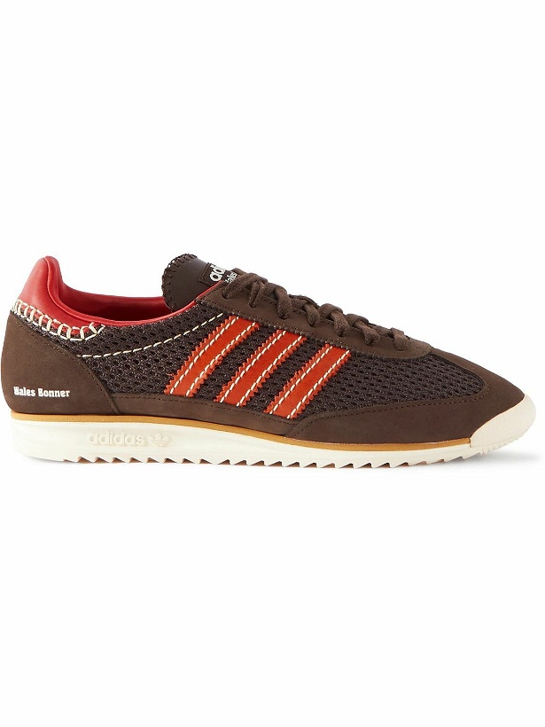 Photo: adidas Consortium - Wales Bonner SL72 Suede and Mesh Sneakers - Brown
