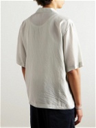 Barena - Solana Camp-Collar Garment-Dyed Silk Shirt - Neutrals