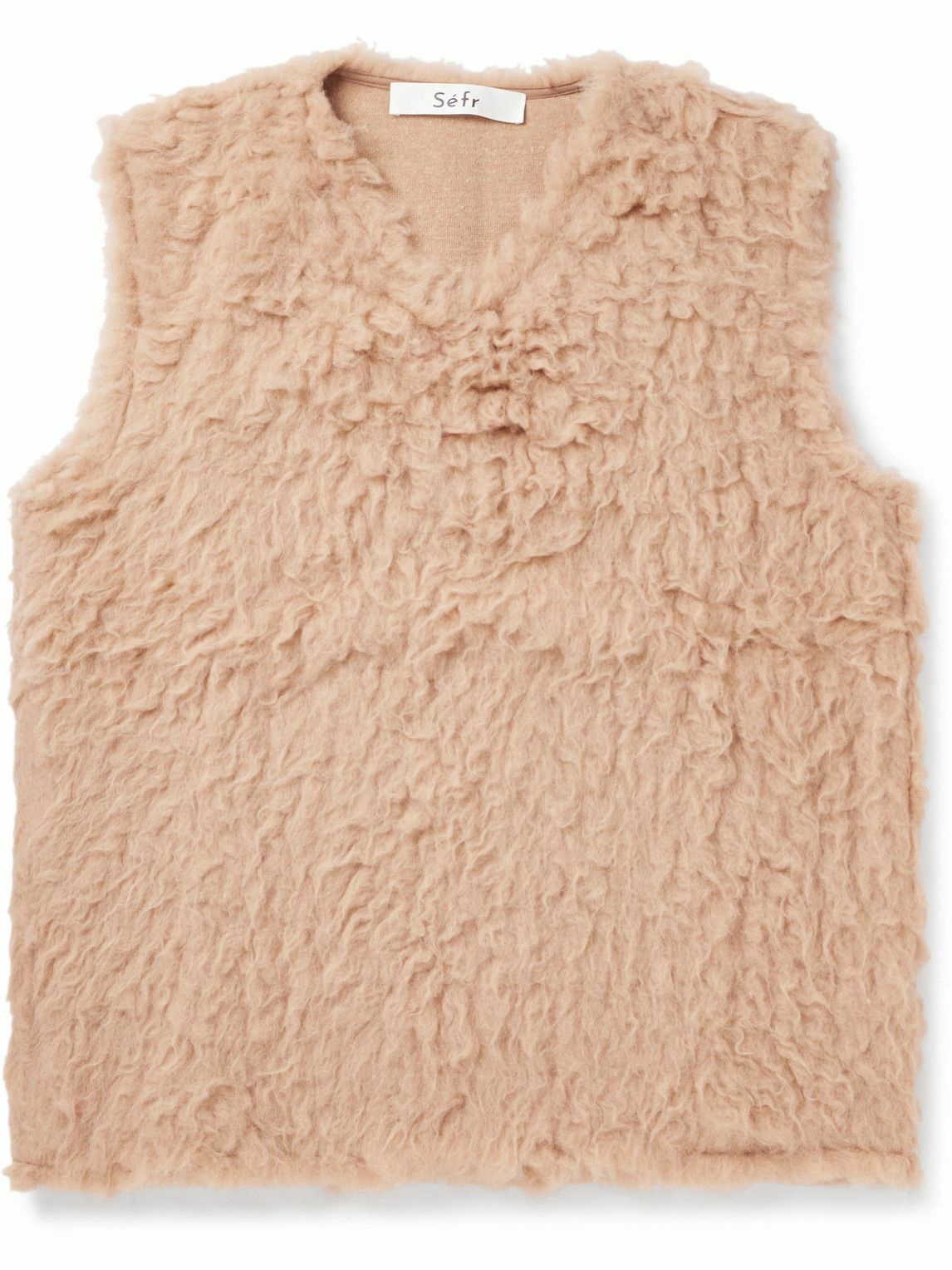 Photo: Séfr - Alonzo Alpaca and Wool-Blend Sweater Vest - Brown