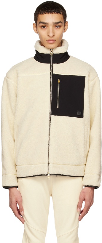 Photo: Dunhill Off-White Zip Track Jacket