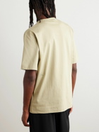 Burberry - Logo-Embroidered Cotton-Jersey T-Shirt - Neutrals