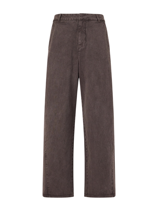 Photo: Amomento - Garment Dyed Wide-Leg Jeans - Brown