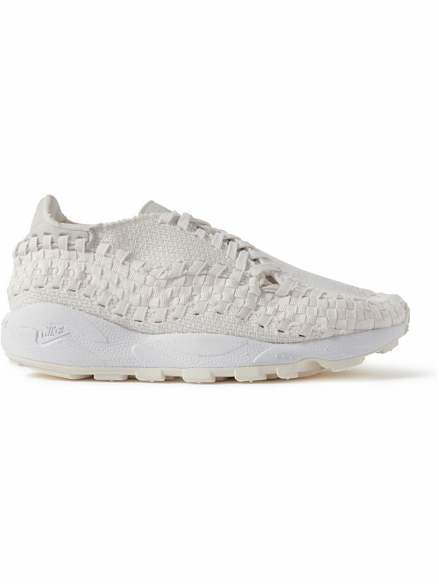 Photo: Nike - Air Footscape Suede-Trimmed Woven Webbing and Mesh Sneakers - White