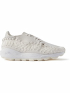 Nike - Air Footscape Suede-Trimmed Woven Webbing and Mesh Sneakers - White