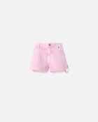Pinko Workwear Style Shorts In Cotton Bull Lilac Chiffon