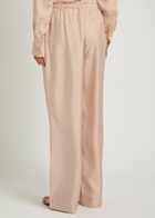Rohe Drawstring Straight-leg Silk Trousers Rose