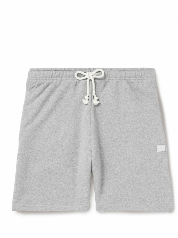 Photo: Acne Studios - Forge Straight-Leg Cotton-Jersey Drawstring Shorts - Gray