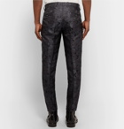 Dolce & Gabbana - Slim-Fit Silk-Jacquard Trousers - Men - Black