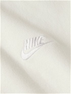 Nike - Sportswear Club Logo-Embroidered Cotton-Blend Tech Fleece Sweatshirt - White