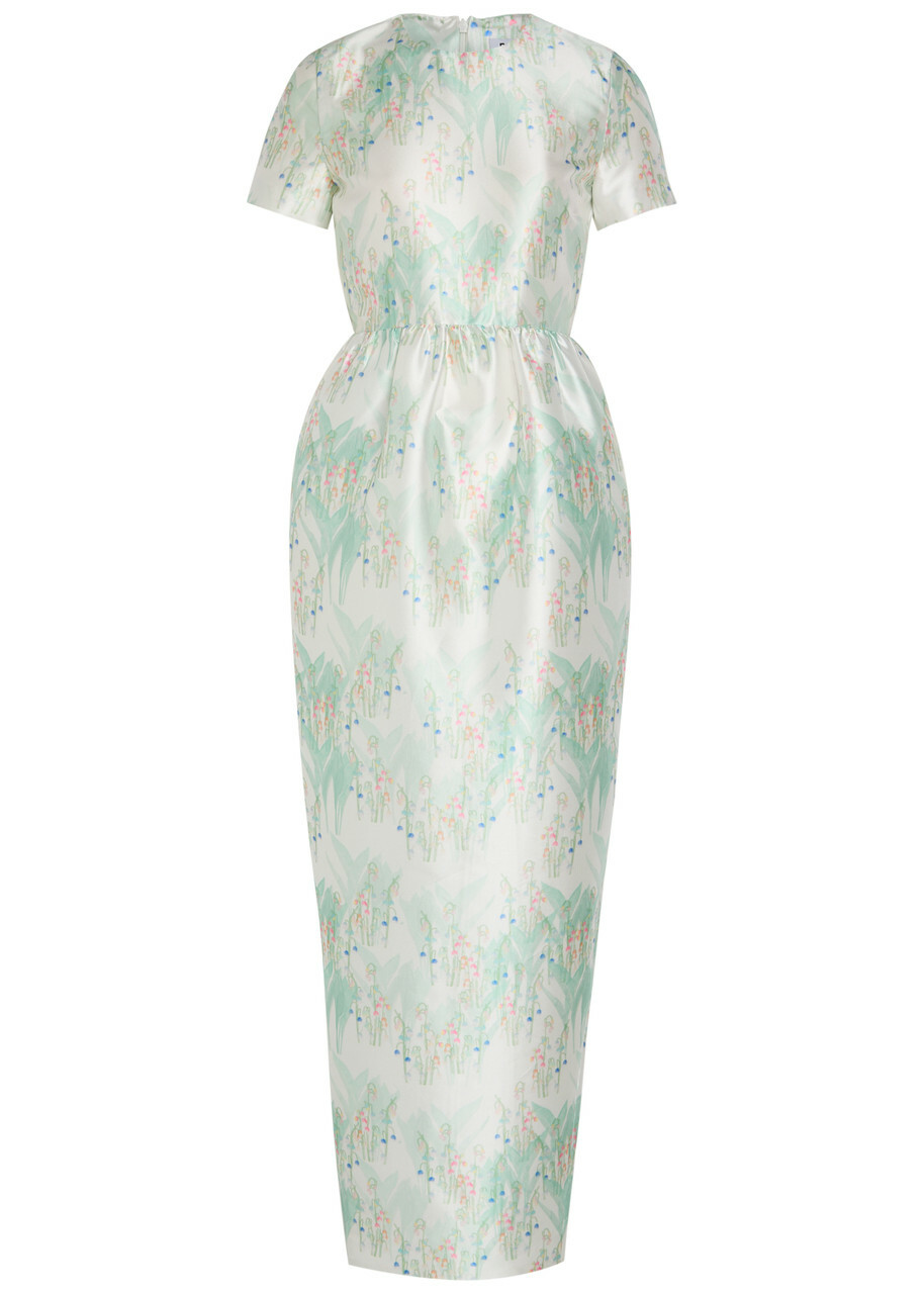 Bernadette Lexi Printed Satin Maxi Dress Multicoloured