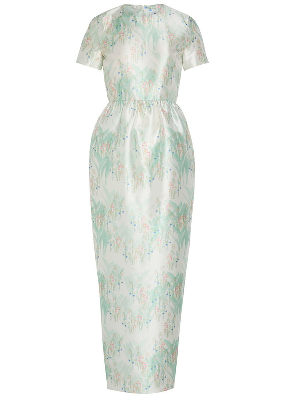 Photo: Bernadette Lexi Printed Satin Maxi Dress Multicoloured