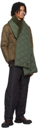 TAION Brown V-Neck Down Jacket