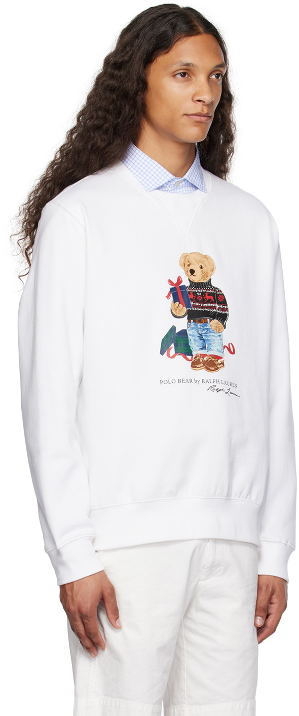 Polo Ralph Lauren White Polo Bear Sweatshirt Polo Ralph Lauren