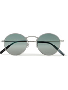 OLIVER PEOPLES - Weslie Round-Frame Silver-Tone Titanium Sunglasses