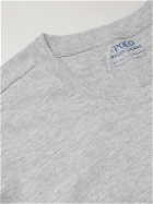 Polo Ralph Lauren - Three-Pack Logo-Embroidered Cotton-Jersey T-Shirts - Gray