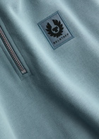 Belstaff Half-zip Logo Cotton Sweatshirt Blue