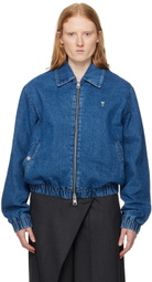 AMI Paris Blue Ami de Cœur Denim Jacket