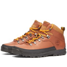 Timberland Men's World Hiker Mid Boot in Medium Brown Full Grain