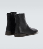 Lemaire Piped leather ankle boots