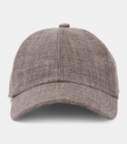 The Row Caspian silk, linen, and wool baseball cap