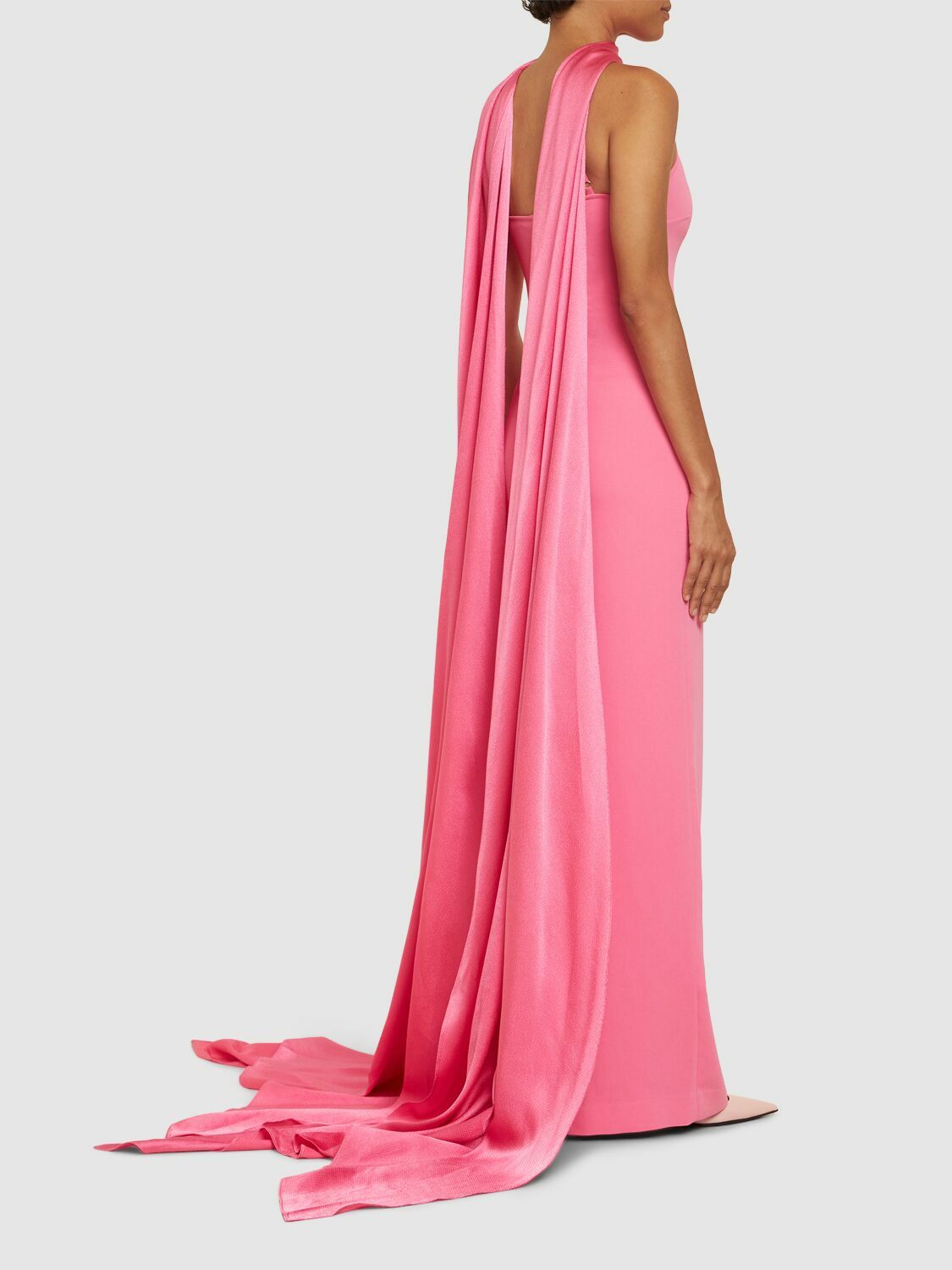 SOLACE LONDON Ophelia Crepe Satin Maxi Dress Solace London