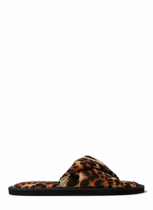 Photo: Leopard Print Vegas Slides in Brown