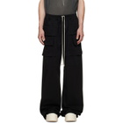 Rick Owens DRKSHDW Black Tower Creatch Wide Cargo Drawstring Pants