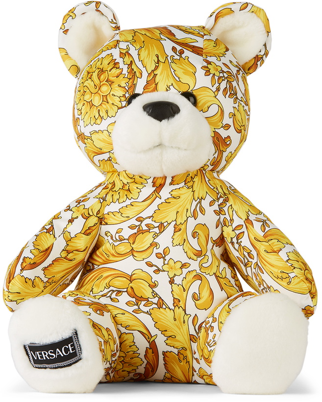 Photo: Versace White & Gold Barocco Teddy Bear