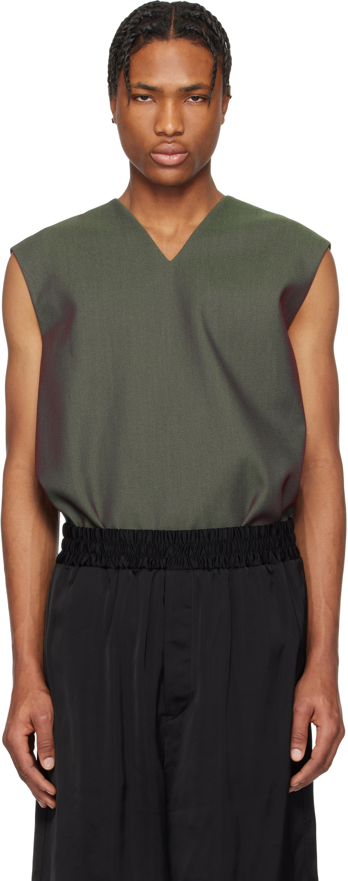 Jil Sander Green Sport Vest
